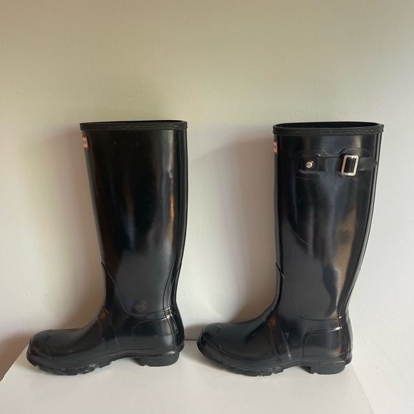 Women's HUNTER BOOTS Black Size 7 EUP 38 - Picture 7 of 11
